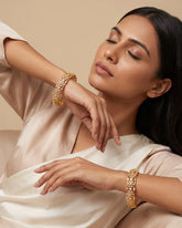 Golden Floral Elegance Bangle