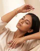 Elegant Gold Beaded Bangles