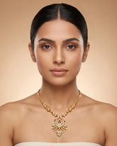 Mayil Ruby Pendant Necklace