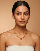 Ahalya Bead Drop Gold Chain