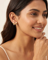 Golden Bow Drop Earrings
