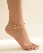 Harini Textured Gold Anklets