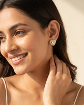 Heart Blossom Stud Earrings