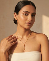 Kanika Drop Charm Gold Chain