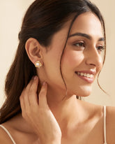 Pearl Blossom Stud Earrings