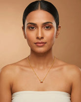 Aarika Ruby Cube Gold Chain
