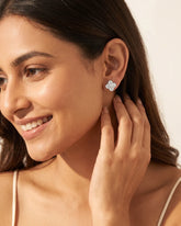 Sparkling Floral Stud Earrings