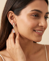 Sparkling Teardrop Leaf Earrings