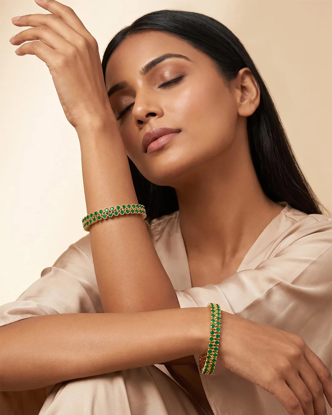 Elegant Gemstone Bangles