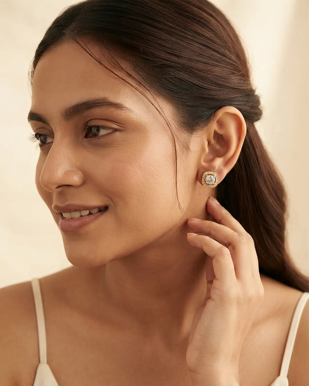 Sparkling Crystal Stud Earrings