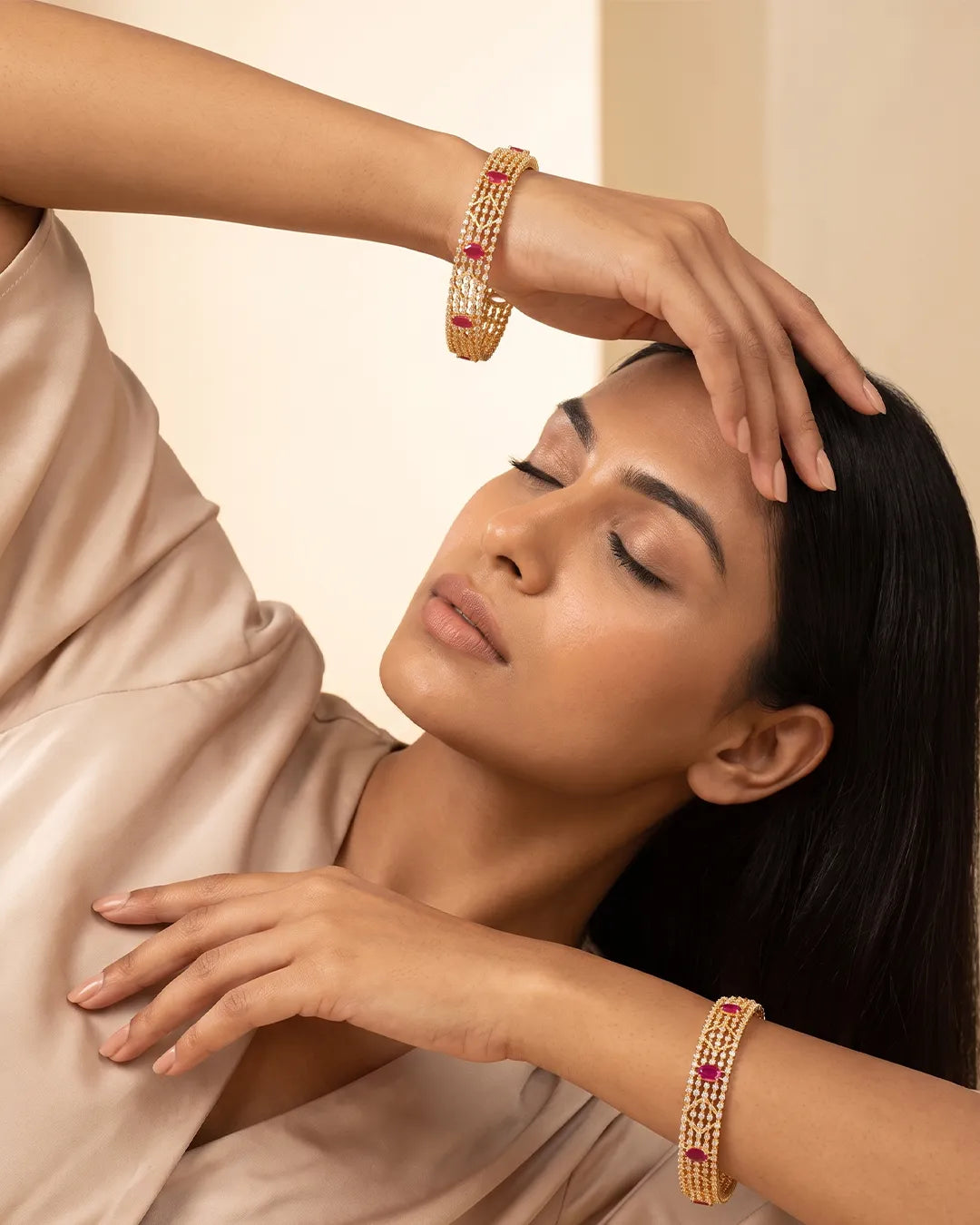 Ruby Sparkle Bangles