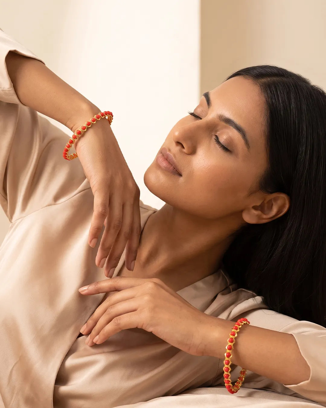 Ruby Glow Bangles