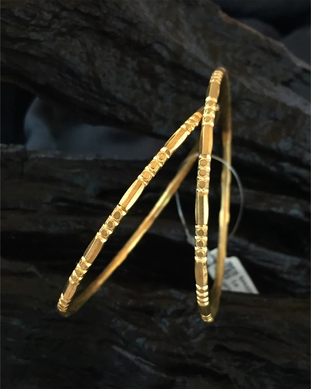 Elegant Gold Beaded Bangles