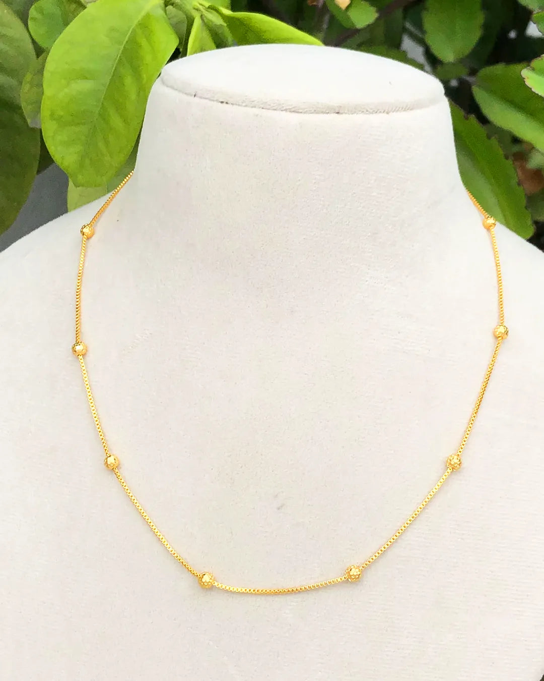 Diya Bead Gold Chain