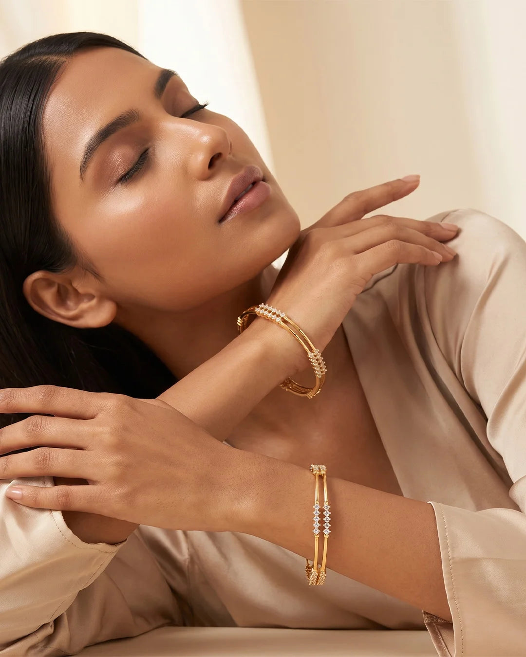 Diamond Accent Gold Bangles