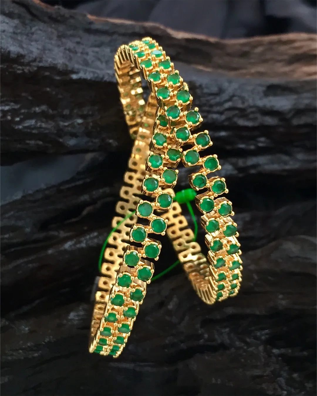 Elegant Gemstone Bangles