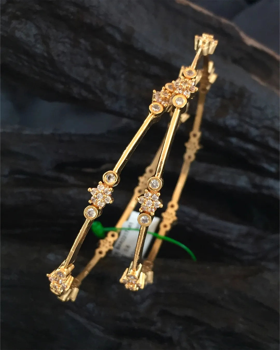 Golden Dazzle Spark Bangles