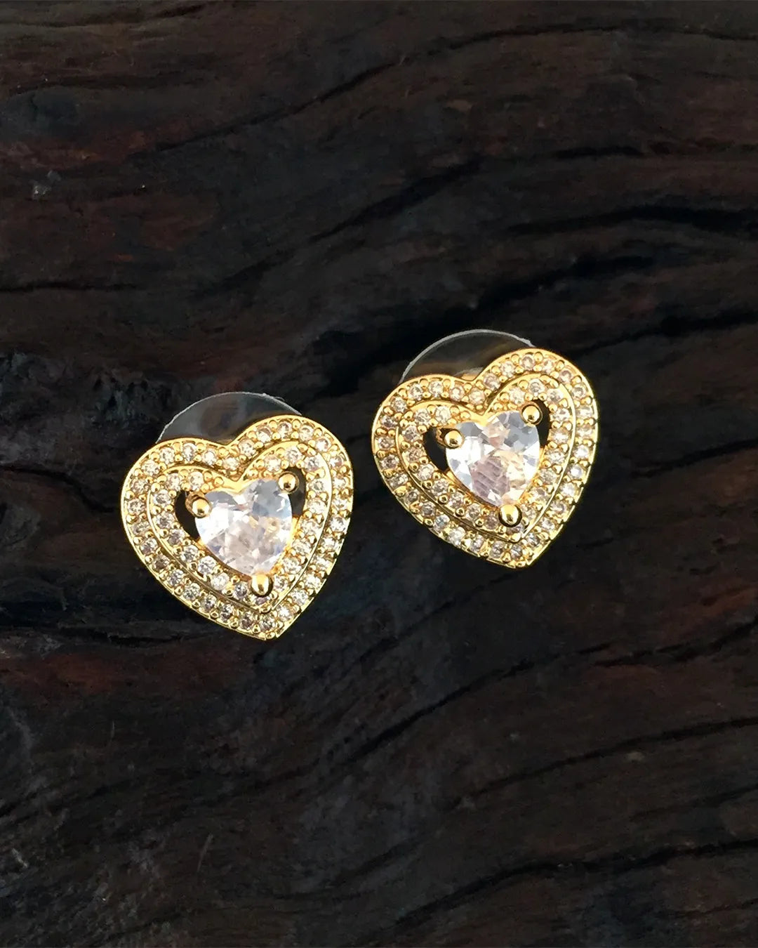 Heart Blossom Stud Earrings