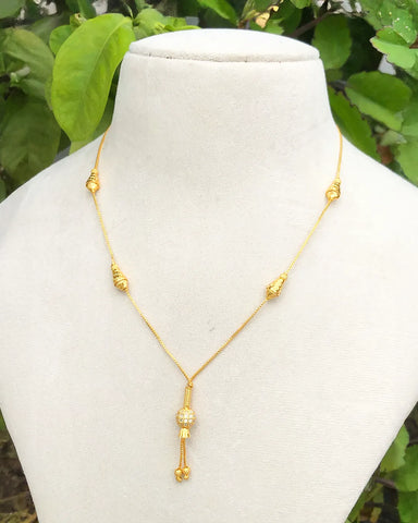 Kanika Drop Charm Gold Chain