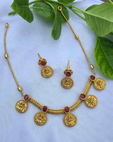 Kavini Coin Charm Jewellery Set