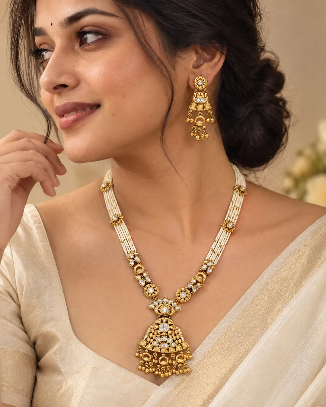 Lakshmi Heritage Gold Necklace Set