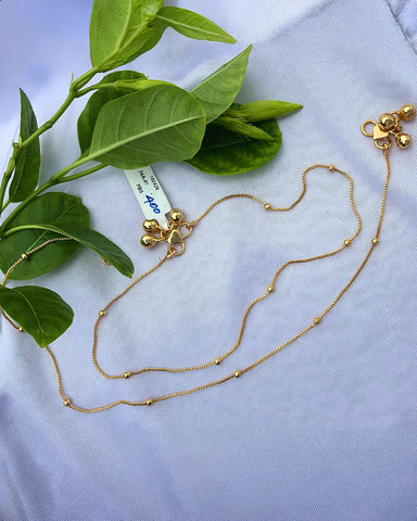 Meera Dotted Gold Anklets
