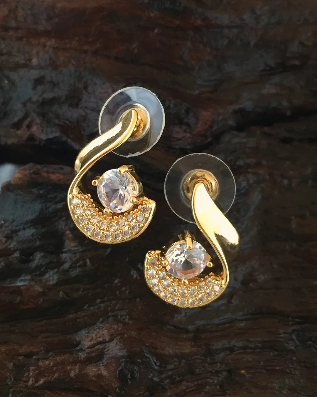 Radiant Arc Stud Earrings