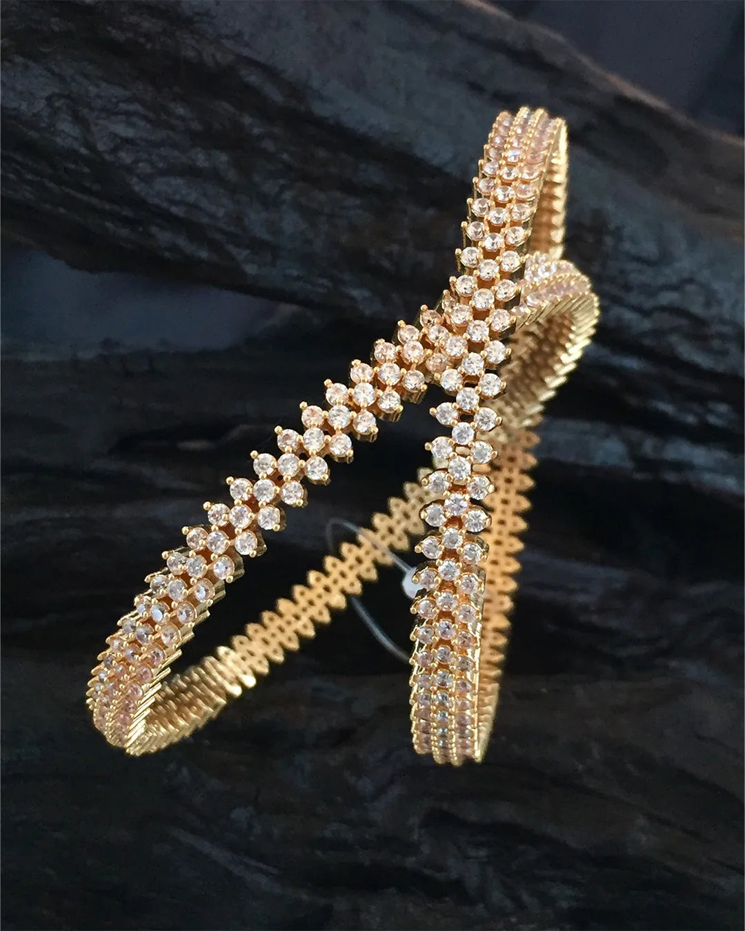 Ruby & Gold Designer Bangles