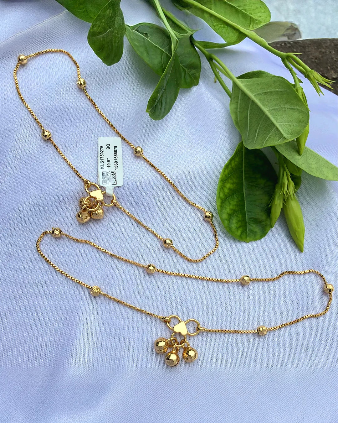 Suhira Gold Bead Anklets