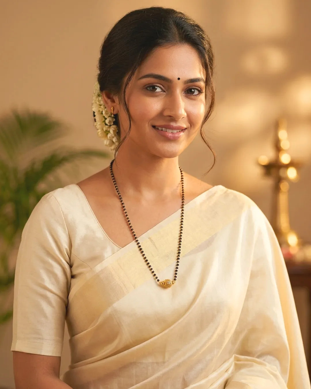 Saanvi Black Bead Chain
