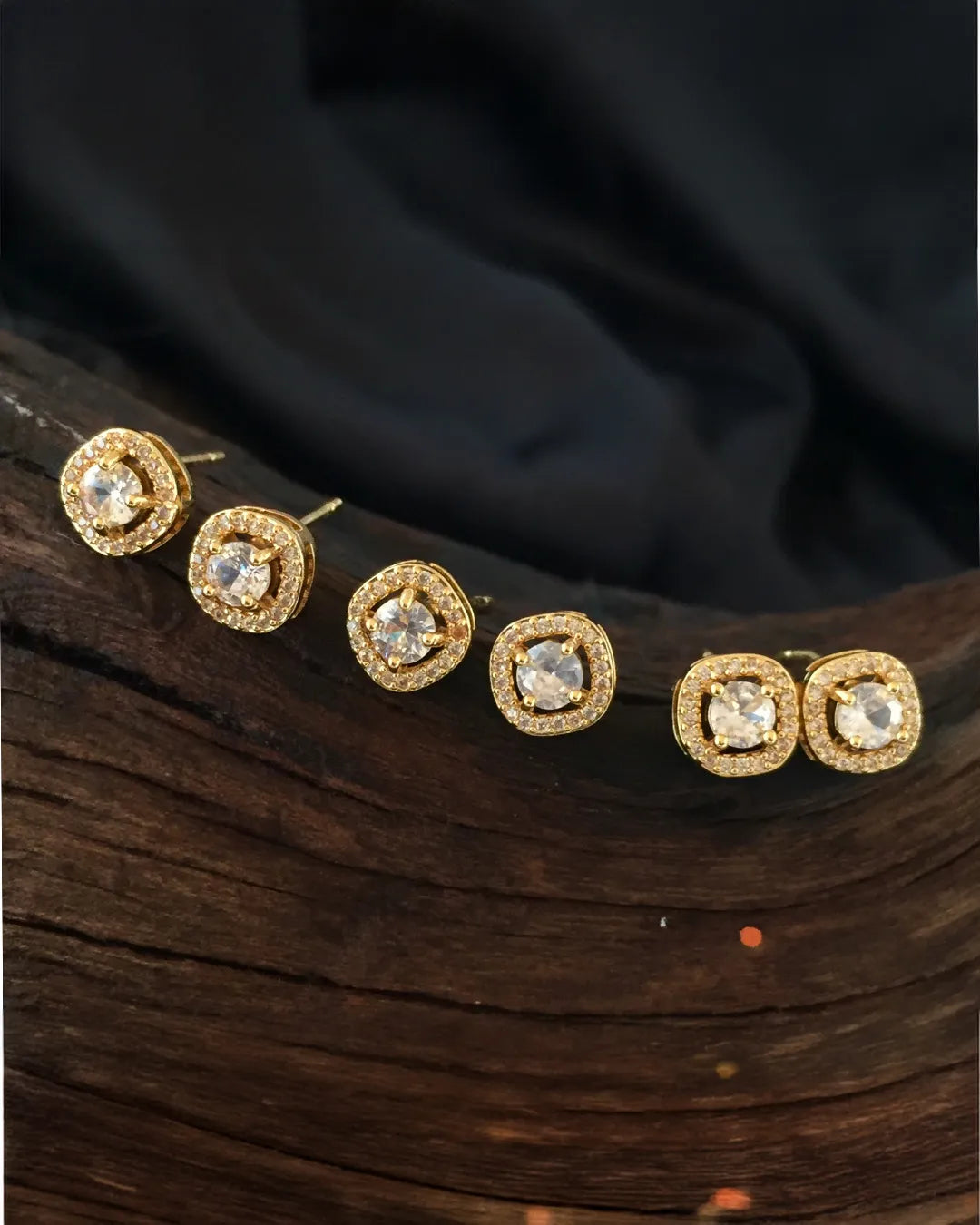 Sparkling Crystal Stud Earrings